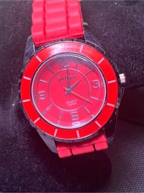 Milano Vibrant Red Silicone Sport Watch